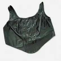 Green satin corset top, Size 2XL