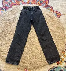 BDG black baggy jeans blue stitching size 25