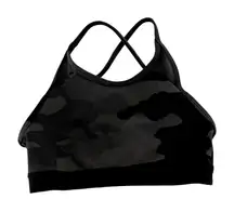 Aerie Black Camo Racerback Athletic Active Gym Sports Bra Size Women's XS