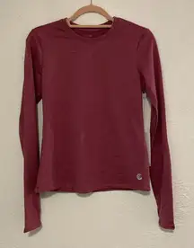 NWT Johnny Was Calme Ease Space Dye Long Sleeve Thumb Hole Tee Dusty Berry