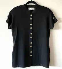 Cap-Sleeve Knitted Jacket