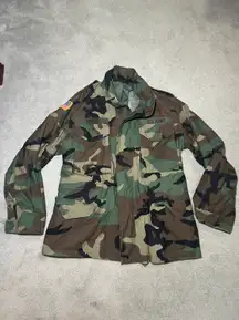 US Army Camouflage Rain Coat Size Small Short 