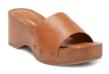 Splendid Women's Tan Leather Slide Sandals