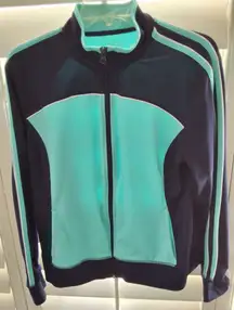 Made For Life Size L Womens Quick Dry Athletic Full Zip with Pockets Blue Jacket