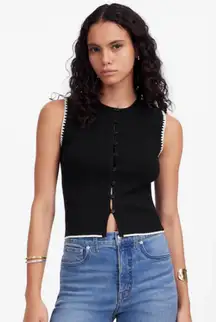 NWT Madewell Blanket-Stitch Crewneck Sweater Tank