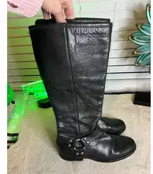 Frye Women's Phillip Harness Tall Riding Boots Black Size 8 B