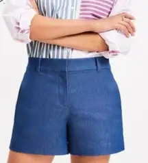 LOFT The Riviera Short Womens Size 16 Blue Denim‎ Casual Career