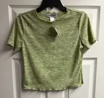 NWT Cotton Emporium Nordstrom Rack Green Space Dye Top Size Small