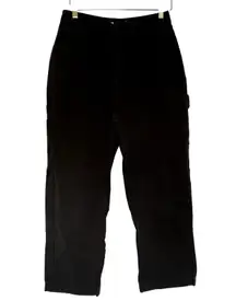 Vans black jeans cargo pockets women's size 28 cotton casual skateboarding