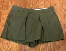 J.Crew  100% Linen Crossover shorts Skorts green size 6