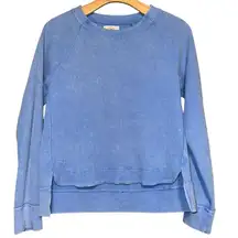 Sunnyside by Sundry Size S Blue Thermal Waffle Knit Pullover Top Long Sleeve Top