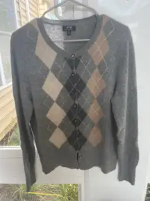 100% cashmere size XL button down sweater