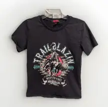 Rock & Roll Cowgirl Western Rodeo Baby Tee Size XS Womens Graphic Trail Blazin