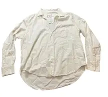 Frank and Eileen Eileen‎ Relaxed Button-Up Shirt Cotton Off White Multicolor XS