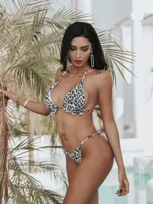 Cheetah Two Piece Bikini Set