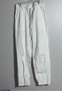 Aerie Women Cargo Ripped Waist Elastic Waist Pants size S