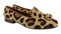Stubbs & Wootton Palm Beach Felix Loafers Big Leopard Print Needlepoint 8.5