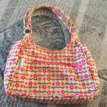 Vera Bradley Pink and Orange Floral Travel Shoulder Bag