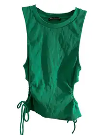 Zara Green Side Cut Out Top