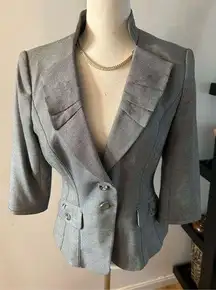 White House | Black Market  gray blazer size 4 stylish fancy for work