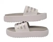 Adidas Adilette Platform Slides Cloud White Zero Metallic  Grey IE9703 USM7 USW8