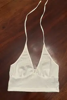 White crop bralette 