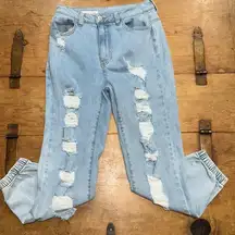 Vanilla Star Jeans Juniors Vanilla Star Light-wash Distressed Jeans Size 7