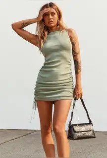 LIONESS military midi dress