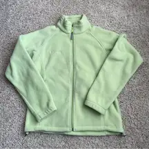 Columbia  fleece lime green full zip jacket lime green women’s size medium!