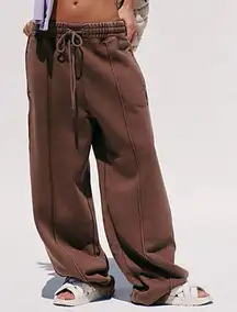 NWT Free People FP Movement Sprint To The Finish Straight Leg Pants in Brown