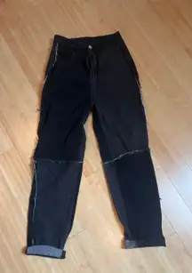 Black Patchwork Jeans