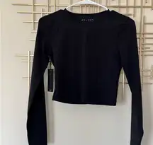 Golden Black Long Sleeve Top