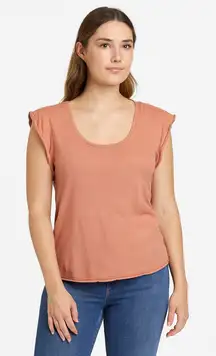 Charlotte Russe Women's Cap Sleeve Ruched Top –Size Junior Small Speckled Mauve