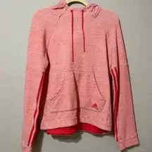 Adidas Pink & Red Athletic Pullover Hoodie Sweatshirt Womens S Retro Sport