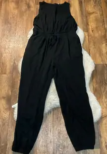 Petal & Pup Jumpsuit Black Size Large Sleeveless Gather Waist‎ & Hem Flowy