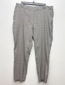 Hilary Radley Womens Pants XL Pull On High Rise Plaid Business Office Career