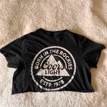 Light Born in the Rockies Crop Top Shirt Graphic Tee