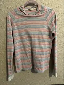 Marine Layer Weekend Hoodie Multi Stripe Beach Casual‎ Small Cotton Blend