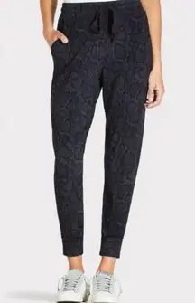 Black Snake Print Jogger Sweatpants - size 2 Medium