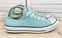 Converse Chuck Taylor All Stars Low Top Ace Up Sneakers Aqua Teal 7 Men 9 Women