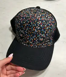 Prana women’s Lower Pines Trucker Hat black alotta dots OS