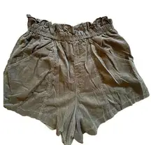 Free People  light brown corduroy paper bag shorts size medium