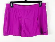 Nike  Fit Dry Fuchsia Pleated Athletic Tennis Golf Fishing Skort, Size Large