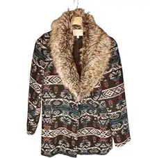 Skies Are Blue by Anthropologie Aztec Coat