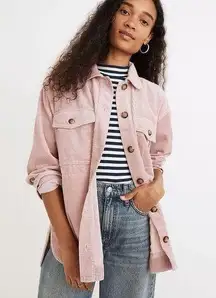 Madewell  Pink Corduroy Yorkway Shirt Jacket