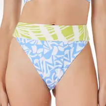 NWT Roxy Bikini Bottoms Tummy Control Stretch Swimwear UPF 50+ Medium