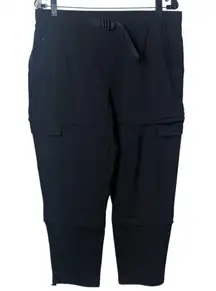 Athleta Black Cargo Crop Pants Stretch Utility Outdoors Camping Hiking 16