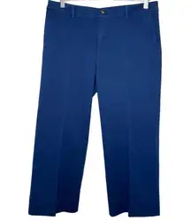 J.Jill navy blue twill capri casual pants size 14