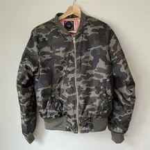 Camouflage Army Bomber Flight Jacket Size Large