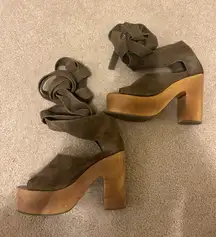 Free People Clog Touch The Sky Wrap Platform Sandal